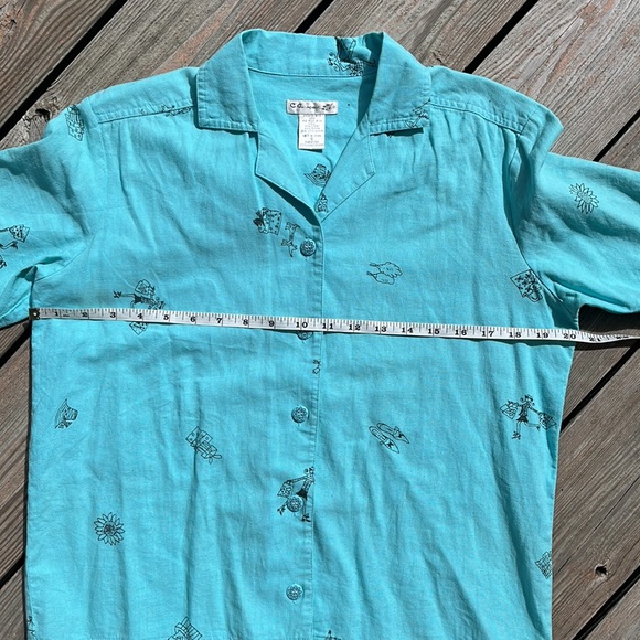 CA Sport vintage linen blend top S-M - Picture 8 of 10